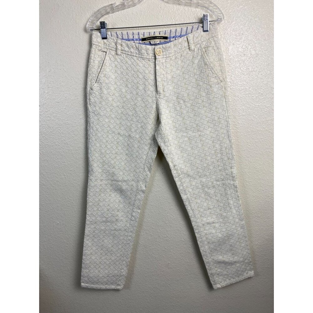 Daughters of the Liberation Anthropologie Womens Trouser Pants 6 Cream Career Te